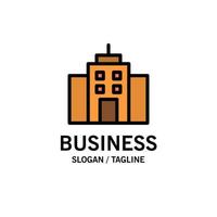 Building User Office Interface Business Logo Template Flat Color vector