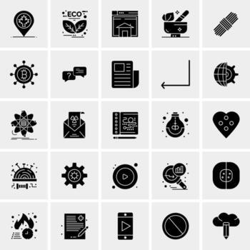 25 iconos de negocios universales vector ilustración de icono creativo para usar en proyectos relacionados con la web y dispositivos móviles
