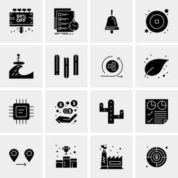 16 iconos de negocios universales vector ilustración de icono creativo para usar en proyectos relacionados con la web y dispositivos móviles