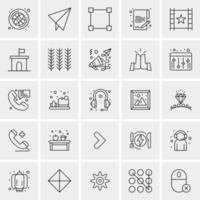 25 iconos de negocios universales vector ilustración de icono creativo para usar en proyectos relacionados con la web y dispositivos móviles