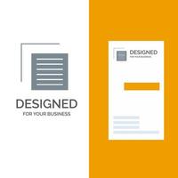 Document File User Interface Grey Logo Design and Business Card Template vector