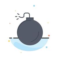 Bomb Explosive Explosion Abstract Flat Color Icon Template vector