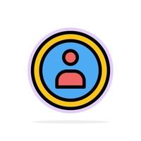 Interface Navigation User Abstract Circle Background Flat color Icon vector