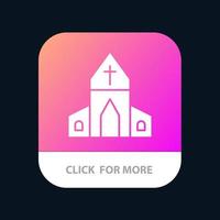 iglesia casa pascua cruz aplicación móvil botón android e ios glifo versión vector