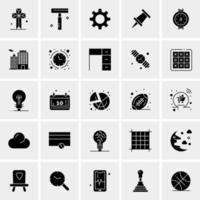 25 iconos de negocios universales vector ilustración de icono creativo para usar en proyectos relacionados con la web y dispositivos móviles