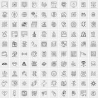 100 Business Icons for web and Print Material vector