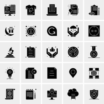 25 iconos de negocios universales vector ilustración de icono creativo para usar en proyectos relacionados con la web y dispositivos móviles