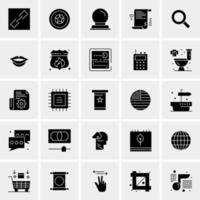 25 iconos de negocios universales vector ilustración de icono creativo para usar en proyectos relacionados con la web y dispositivos móviles