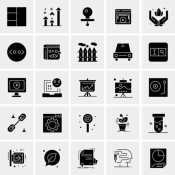 25 iconos de negocios universales vector ilustración de icono creativo para usar en proyectos relacionados con la web y dispositivos móviles