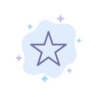 Bookmark Star Media Blue Icon on Abstract Cloud Background vector