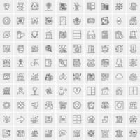 100 Business Icons for web and Print Material vector