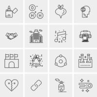 16 Universal Business Icons Vector Creative Icon Illustration to use in web and Mobile Related project