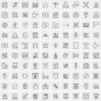 100 Business Icons for web and Print Material vector