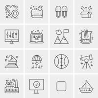 16 Universal Business Icons Vector Creative Icon Illustration to use in web and Mobile Related project