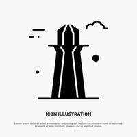 Canada Co Tower Canada Tower Building solid Glyph Icon vector