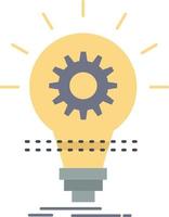 Bulb develop idea innovation light Flat Color Icon Vector