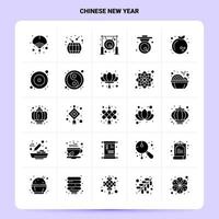 Solid 25 Chinese New Year Icon set Vector Glyph Style Design Black Icons Set Web and Mobile Business ideas design Vector Illustration