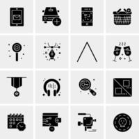 16 Universal Business Icons Vector Creative Icon Illustration to use in web and Mobile Related project