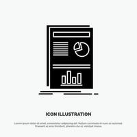 Presentation Layout Graph Success solid Glyph Icon vector