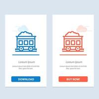 contaminación tren transporte azul y rojo descargar y comprar ahora plantilla de tarjeta de widget web vector