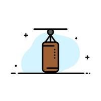 Bag Boxing Punch bag Punching  Business Flat Line Filled Icon Vector Banner Template