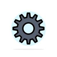 Cogs Gear Setting Abstract Circle Background Flat color Icon vector