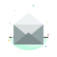 Email Mail Message Open Abstract Flat Color Icon Template vector