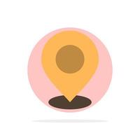 Location Map Mark Marker Pin Place Point Pointer Abstract Circle Background Flat color Icon vector