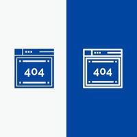 File Computing Code Coding Line and Glyph Solid icon Blue banner vector