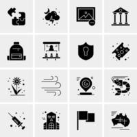 16 iconos de negocios universales vector ilustración de icono creativo para usar en proyectos relacionados con la web y dispositivos móviles