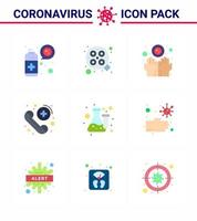 COVID19 corona virus contamination prevention Blue icon 25 pack such as flask care dirty medical call viral coronavirus 2019nov disease Vector Design Elements