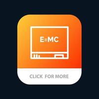 botón de aplicación móvil de fórmula de educación de tablero versión de línea de android e ios vector