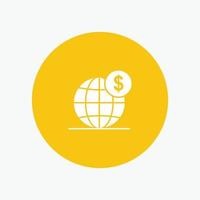 dólar global negocio globo internacional vector