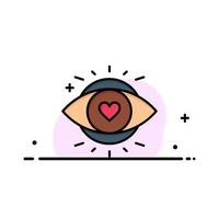 Eye Eyes Education Light Business Logo Template Flat Color vector