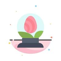 Glass Globe Egg Easter Abstract Flat Color Icon Template vector