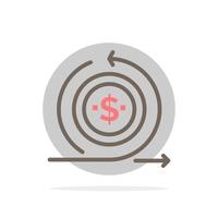 Business Investment Modern On Return Abstract Circle Background Flat color Icon vector