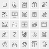 25 Universal Business Icons Vector Creative Icon Illustration to use in web and Mobile Related project