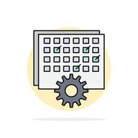 Event management processing schedule timing Flat Color Icon Vector