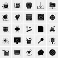 25 iconos de negocios universales vector ilustración de icono creativo para usar en proyectos relacionados con la web y dispositivos móviles