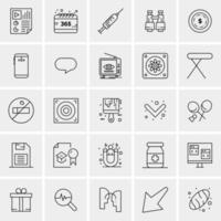 25 iconos de negocios universales vector ilustración de icono creativo para usar en proyectos relacionados con la web y dispositivos móviles