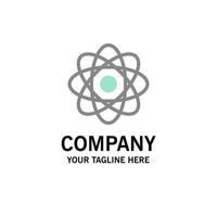 Atom Biochemistry Chemistry Laboratory Business Logo Template Flat Color vector