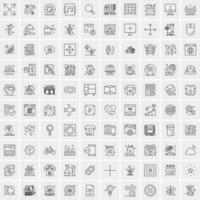 100 iconos de negocios para web y material impreso vector