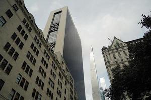 new york city skycrapers from street photo