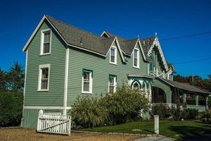 martha vineyard gingerbread colorful houses photo