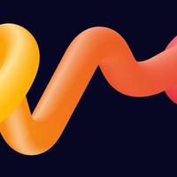 3d abstract colorful twisted liquid shapes. Creative design elements vector