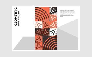 Mosaic Flat Creative Trifold brochure Template vector