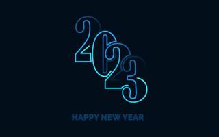 Happy New Year 2023 text design. for Brochure design template. card. banner vector