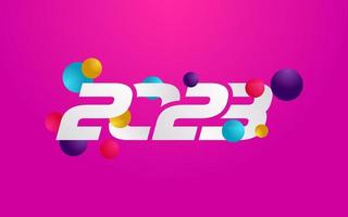 New 2023 Year typography design. 2023 numbers logotype illustration vector