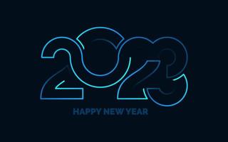 Happy New Year 2023 text design. for Brochure design template. card. banner vector