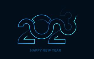 New 2023 Year typography design. 2023 numbers logotype illustration vector